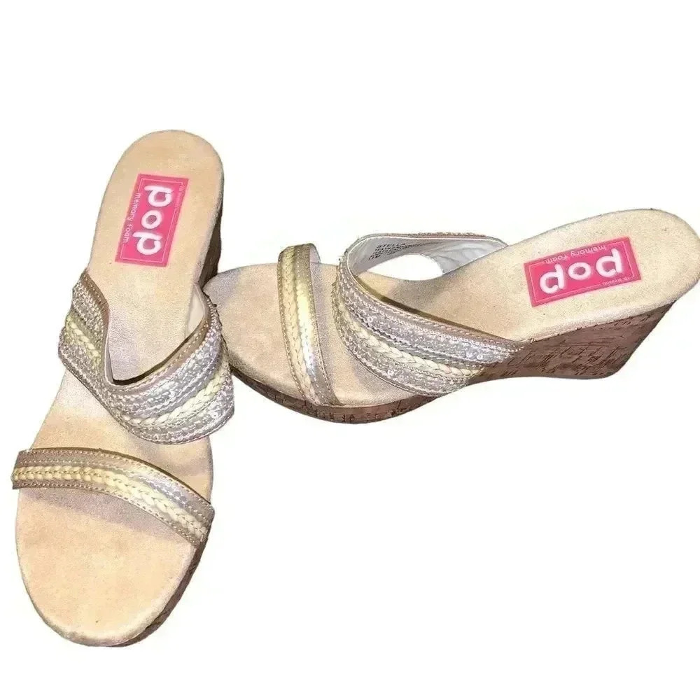 POP Stella Embellished Wedge heels